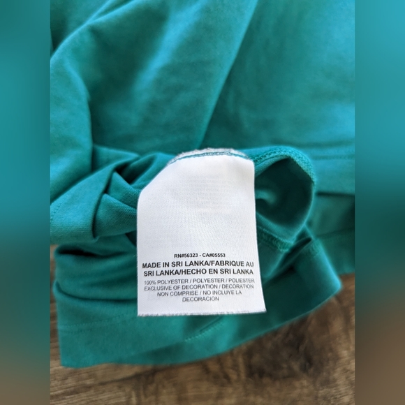 Nike Medium Dri Fit Running Workout Gym Tank Top Sleeveless Green Turquoise Teal - Picture 6 of 6